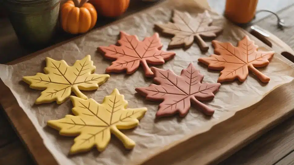 Fall Color Salt Dough Leaves