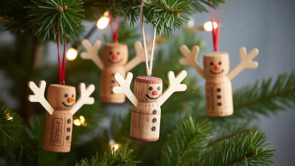 Holiday Cork Ornaments