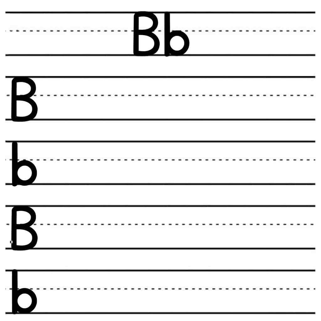 alphabet tracing worksheets b