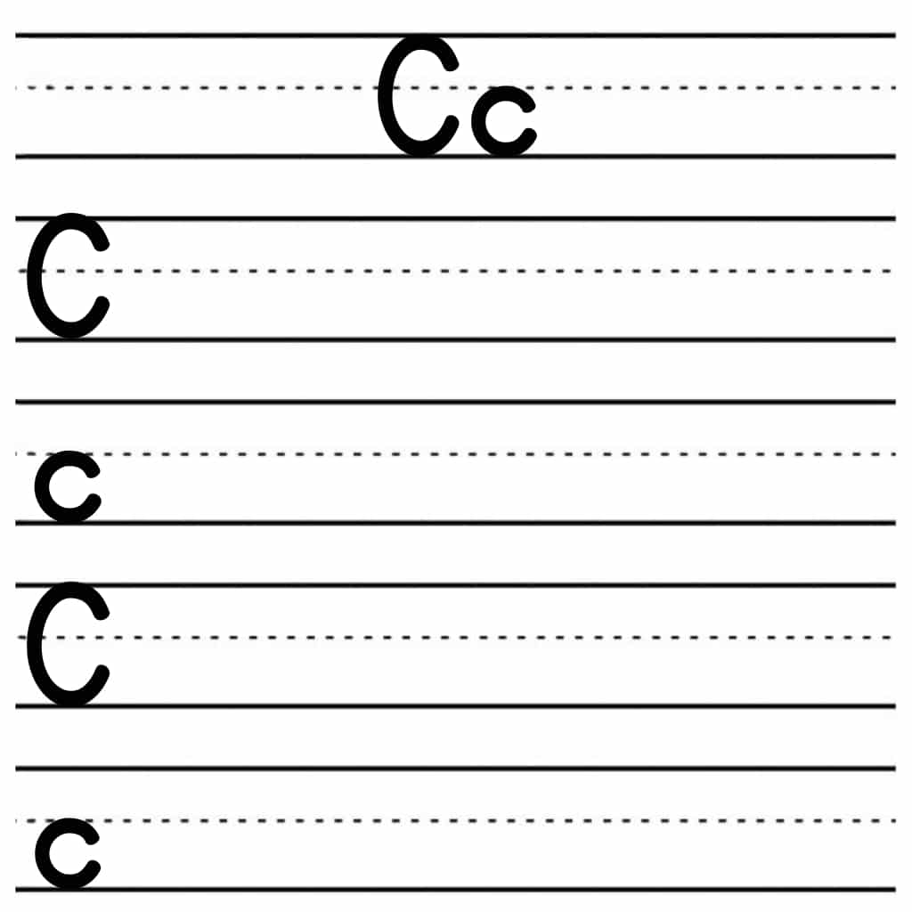 alphabet tracing worksheets c