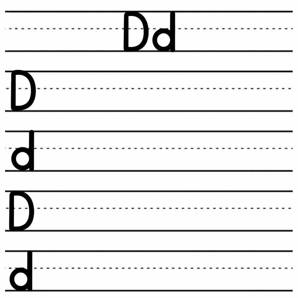 alphabet tracing worksheets d