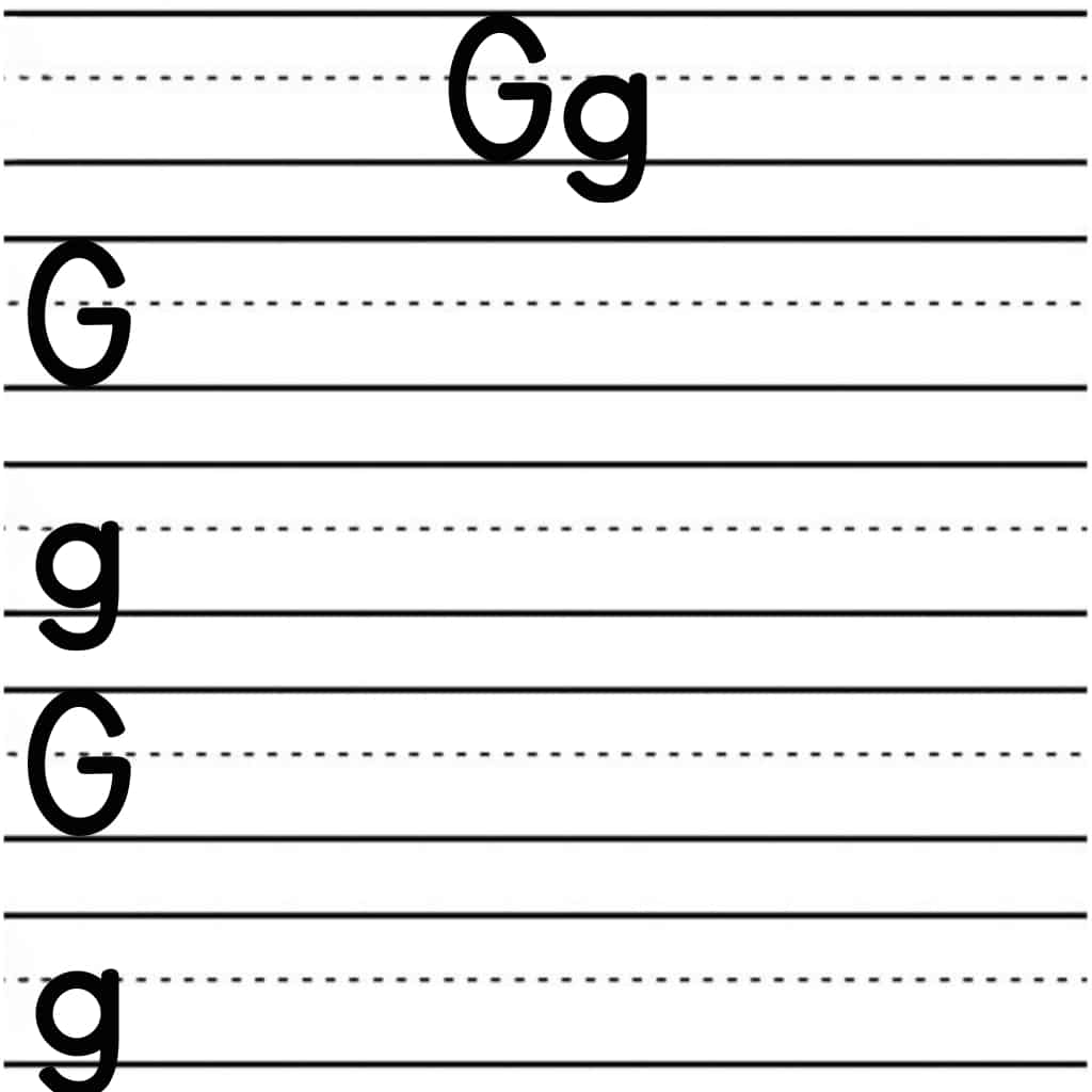 alphabet tracing worksheets g