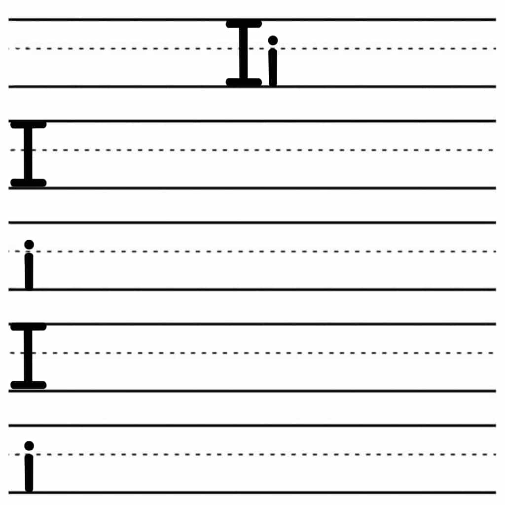alphabet tracing worksheets i