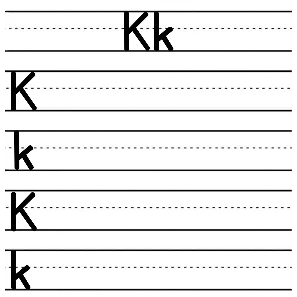 alphabet tracing worksheets k