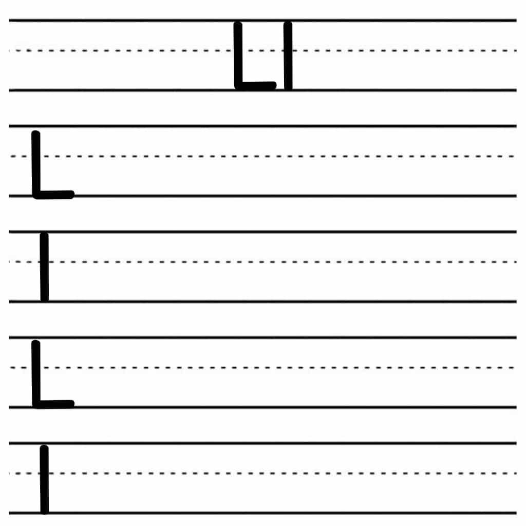 alphabet tracing worksheets l