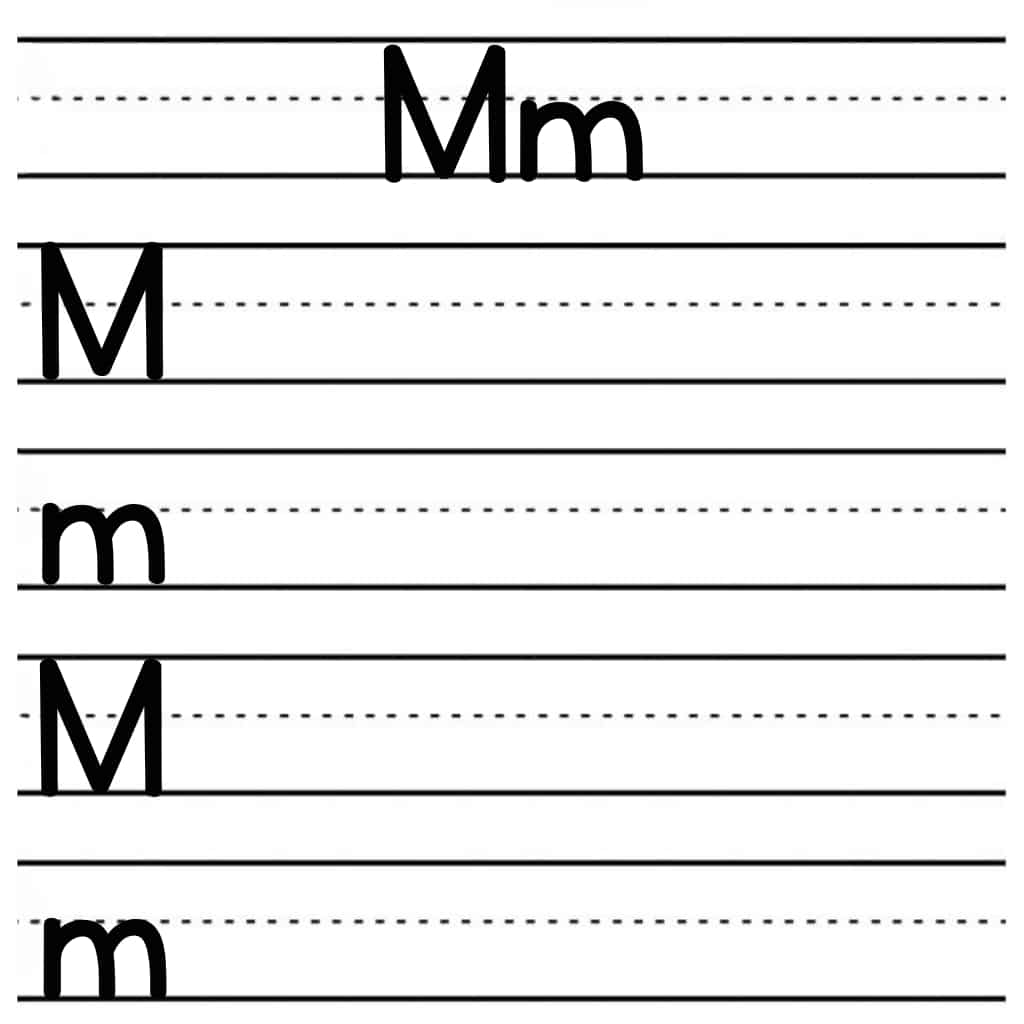 alphabet tracing worksheets m