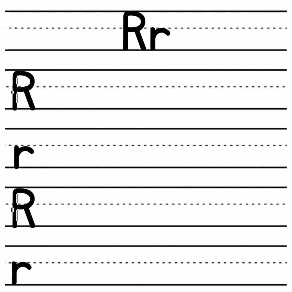 alphabet tracing worksheets r