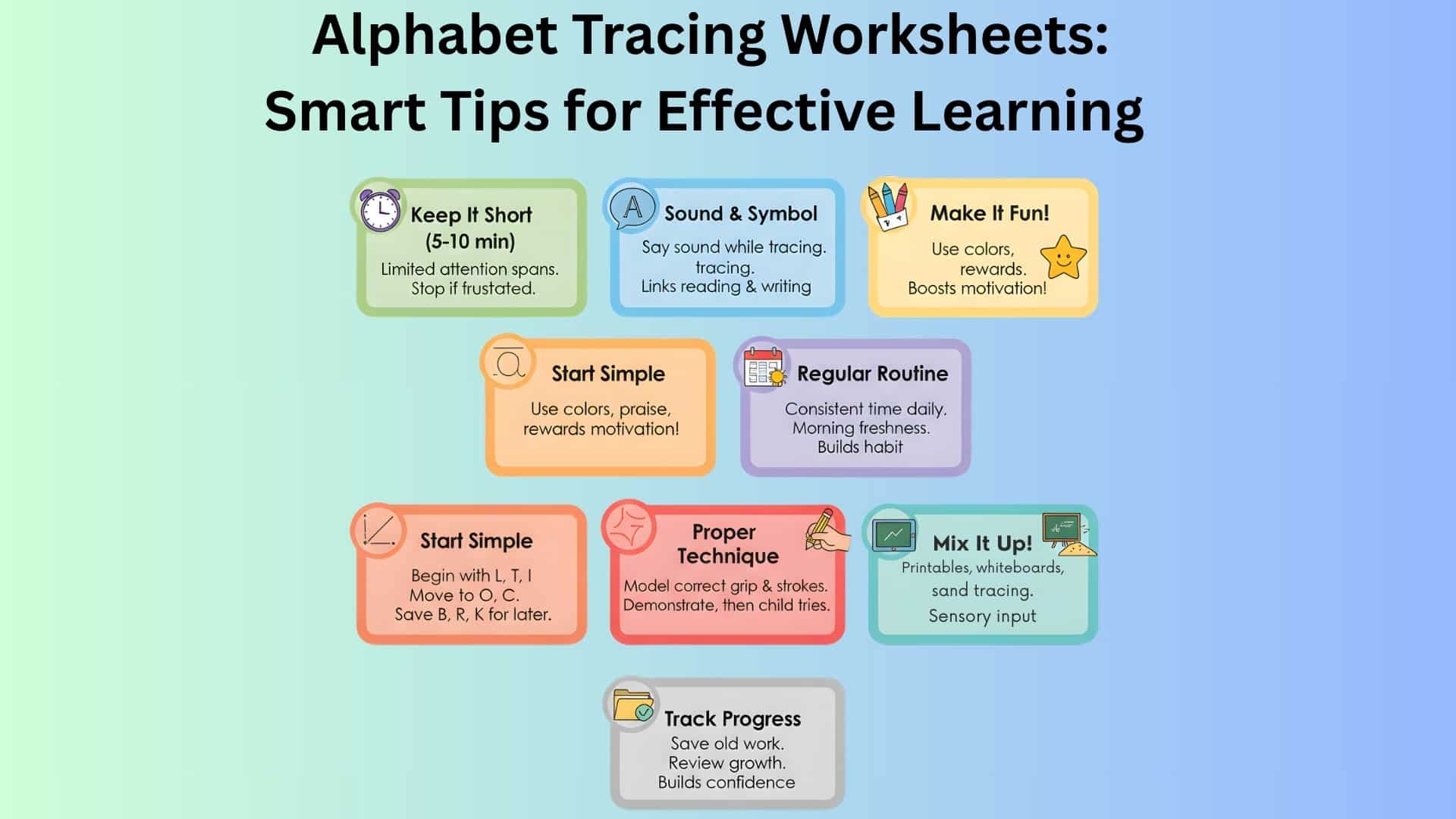 alphabet tracing worksheets tips