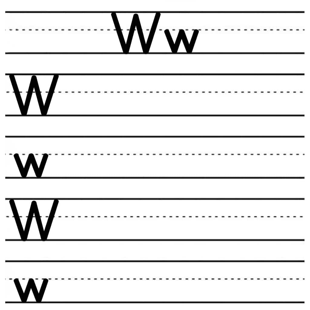 alphabet tracing worksheets w