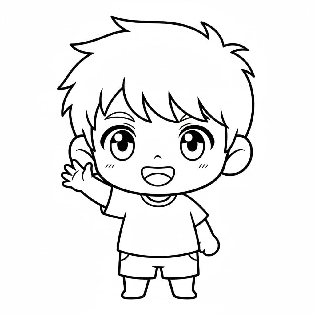 anime coloring pages chibi boy