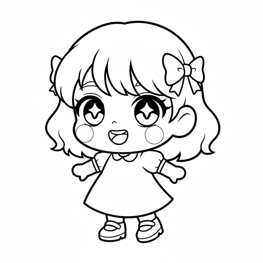 anime coloring pages chibi girl
