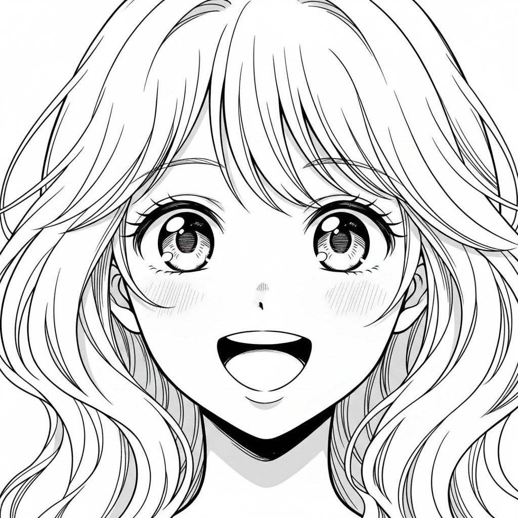 anime coloring pages cute