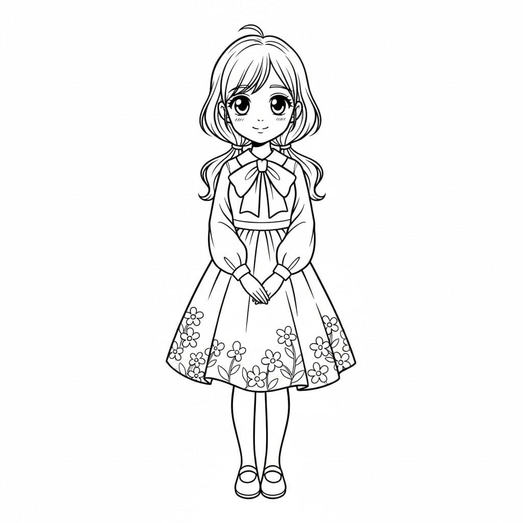 anime coloring pages girl