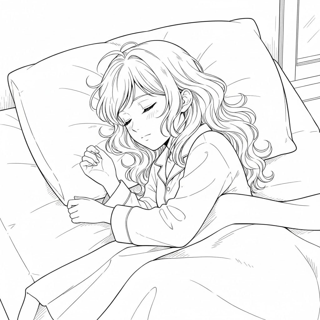 anime coloring pages pillow