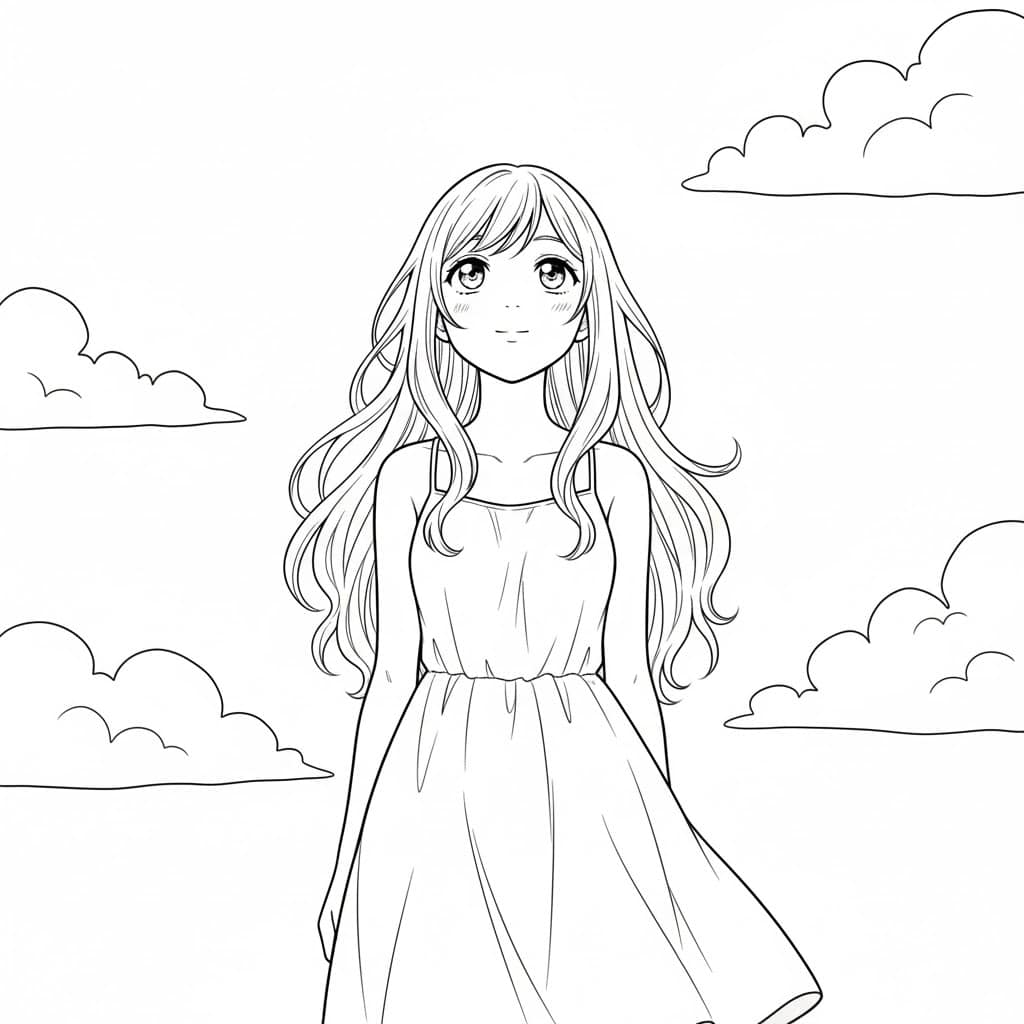 anime coloring pages up