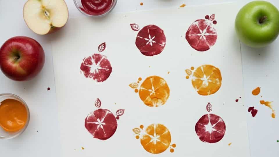 apple slice painting edible art tools