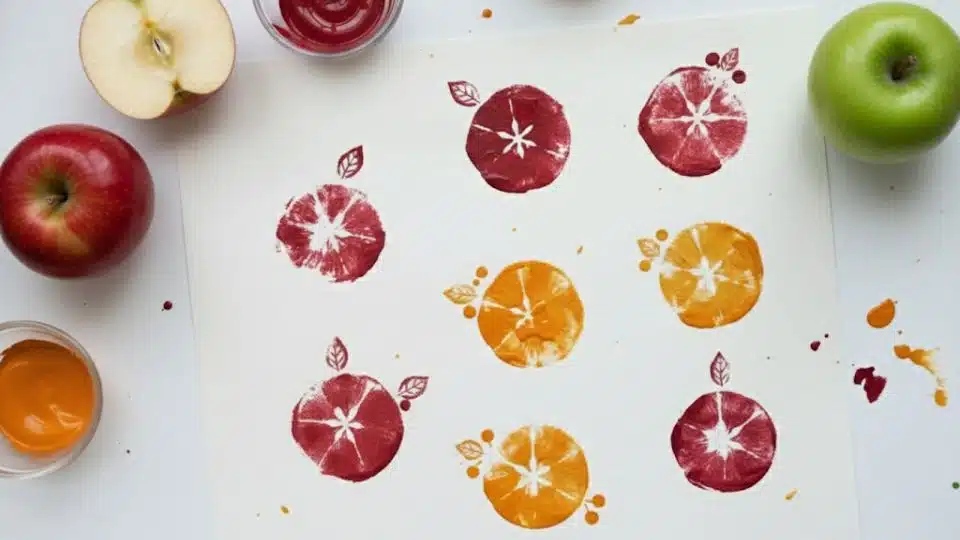 apple slice painting edible art tools