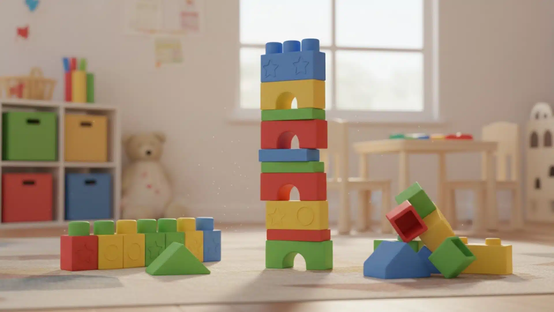 blocks tower toddlers