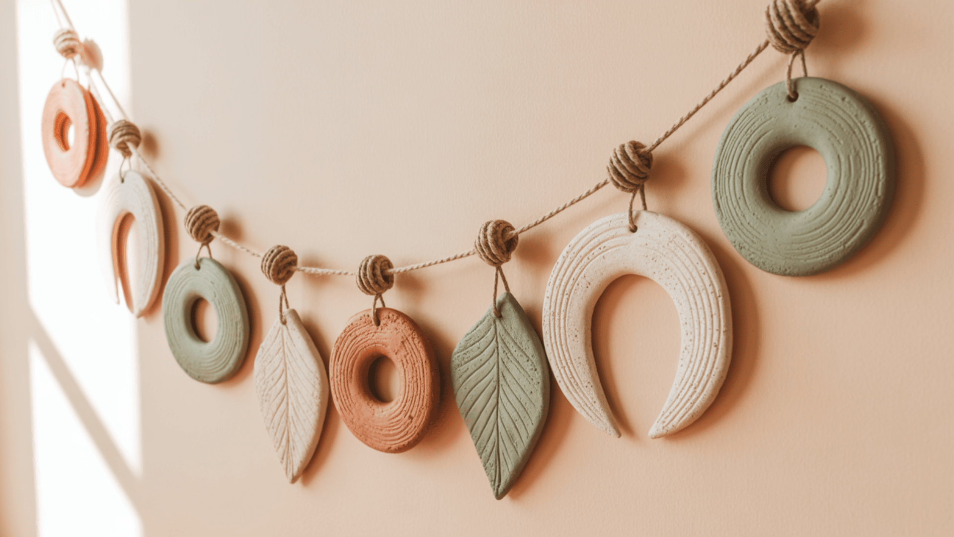 boho clay wall hanging
