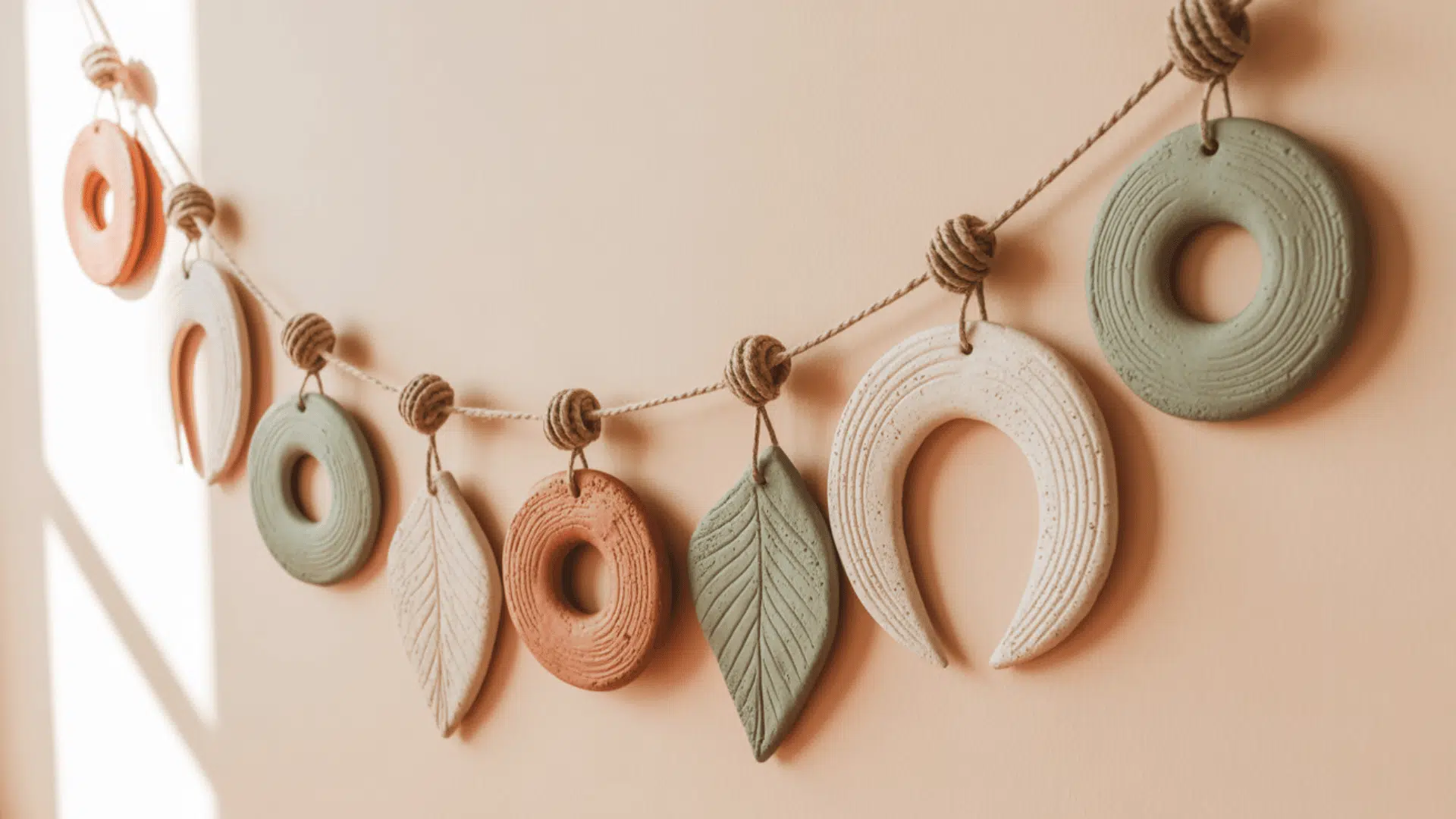 boho clay wall hanging