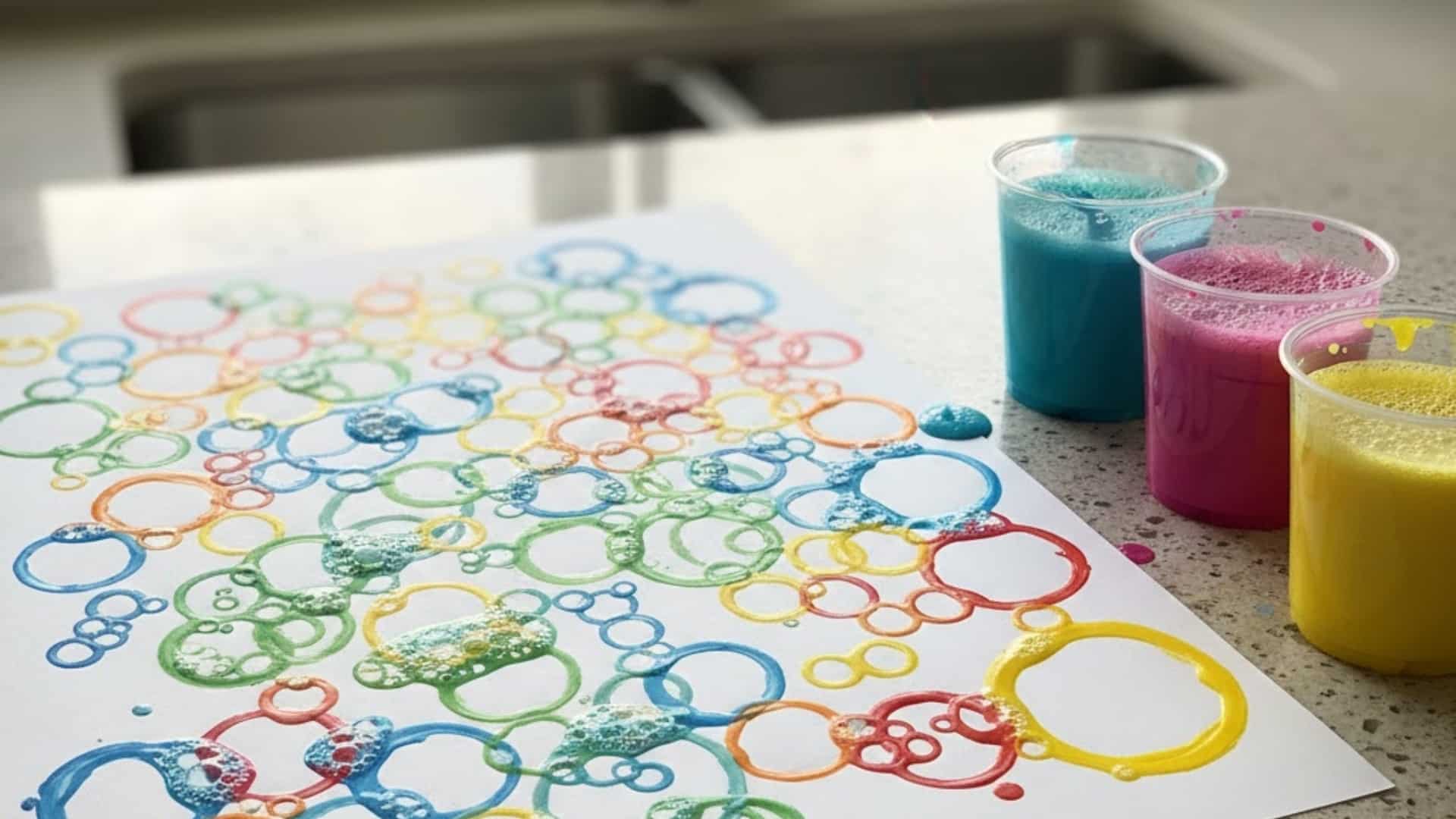bubble painting for kids