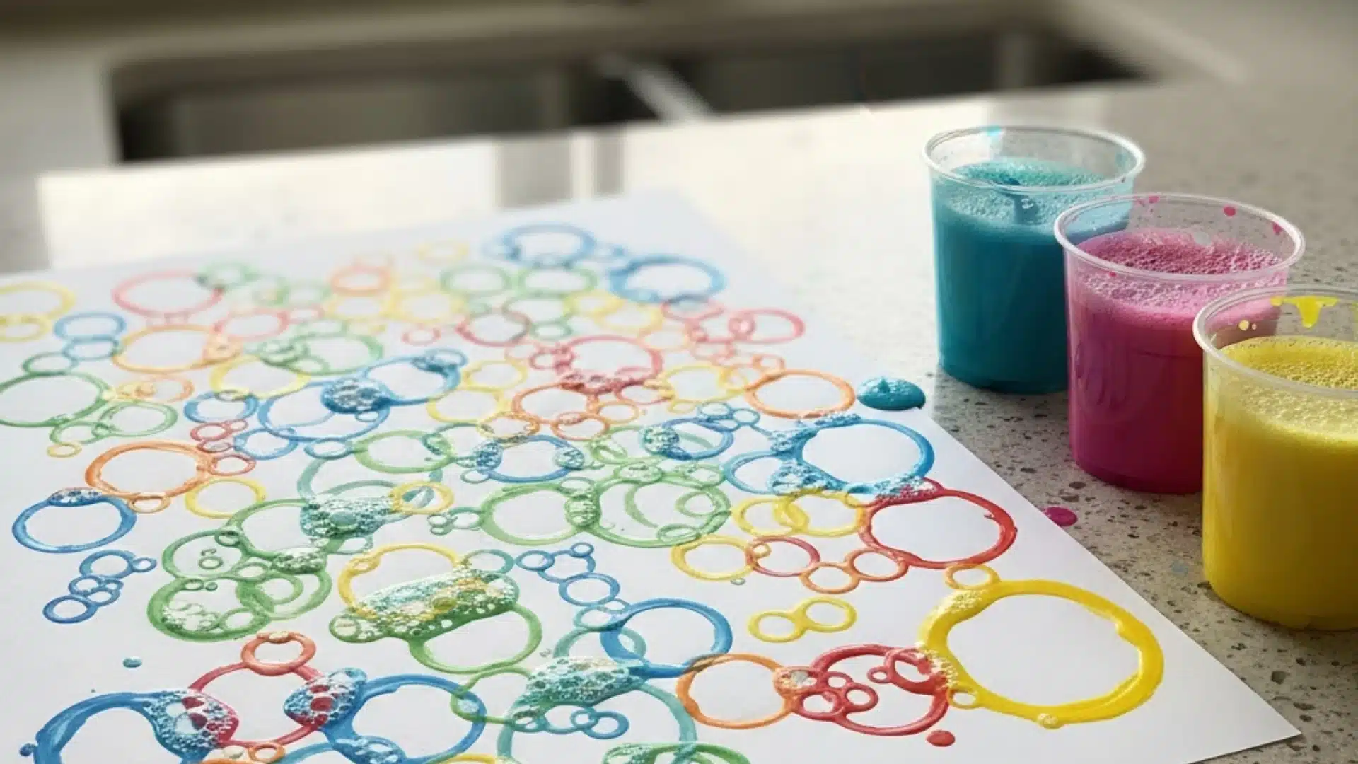 bubble painting for kids