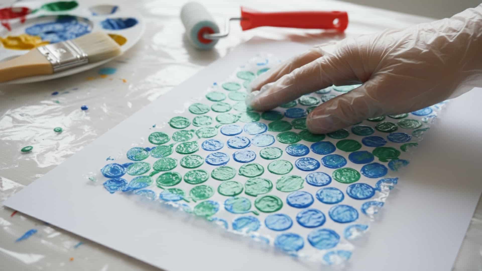 bubble wrap art kids