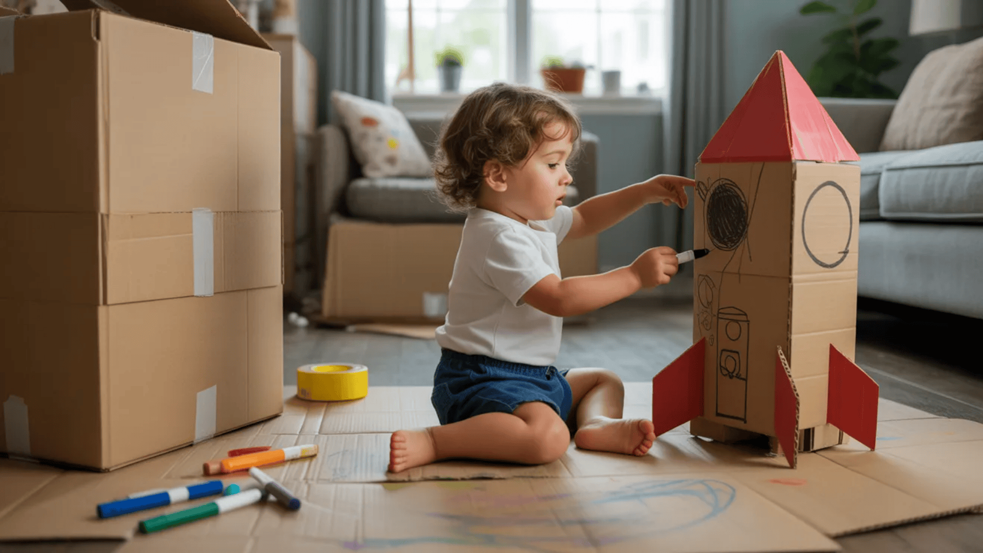build a cardboard box creation