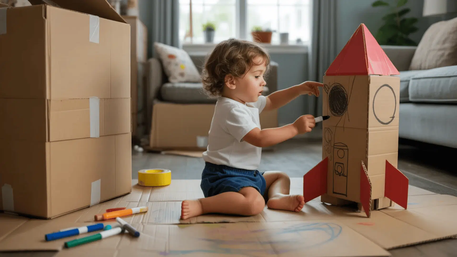 build a cardboard box creation