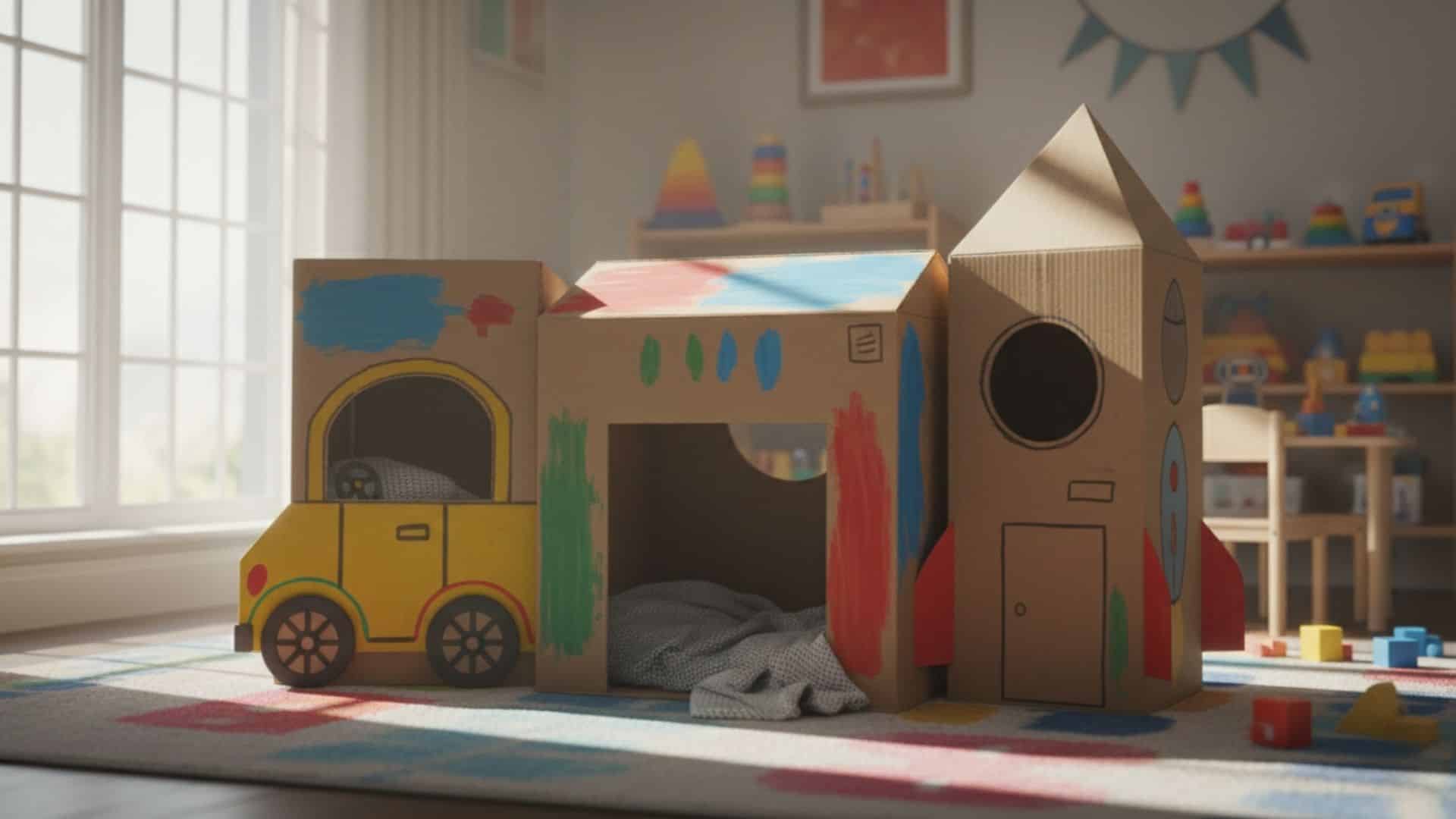 cardboard box toddlers