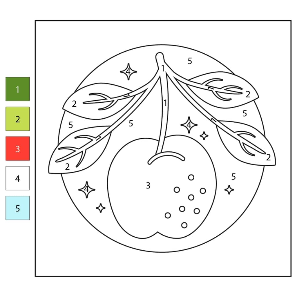 color by number apple