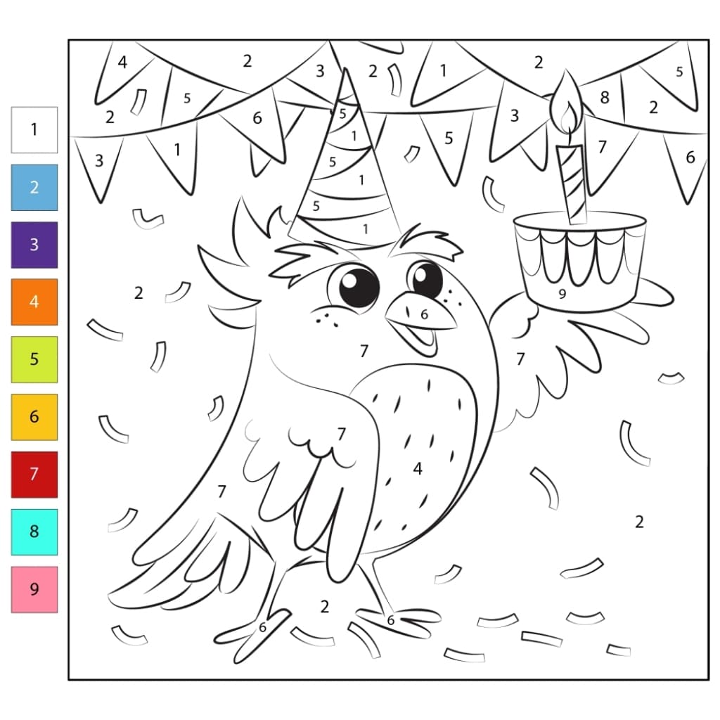 color by number birthday