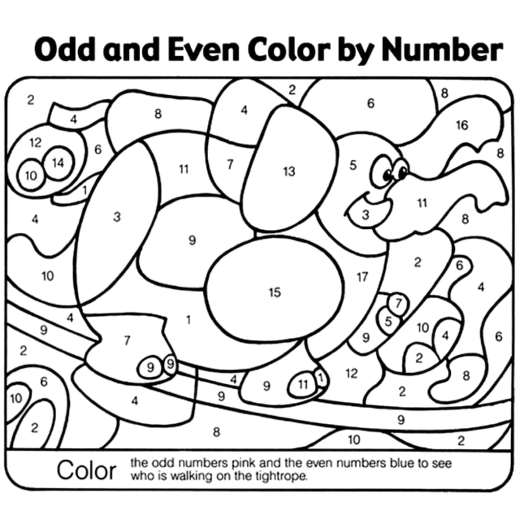 color by number circus