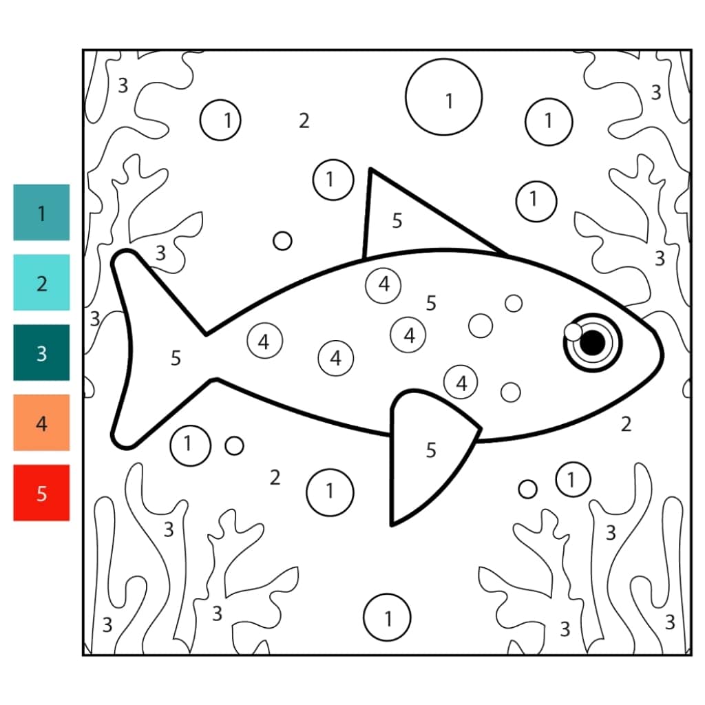 color by number fish