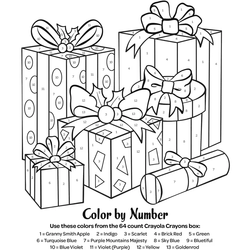 color by number gift package