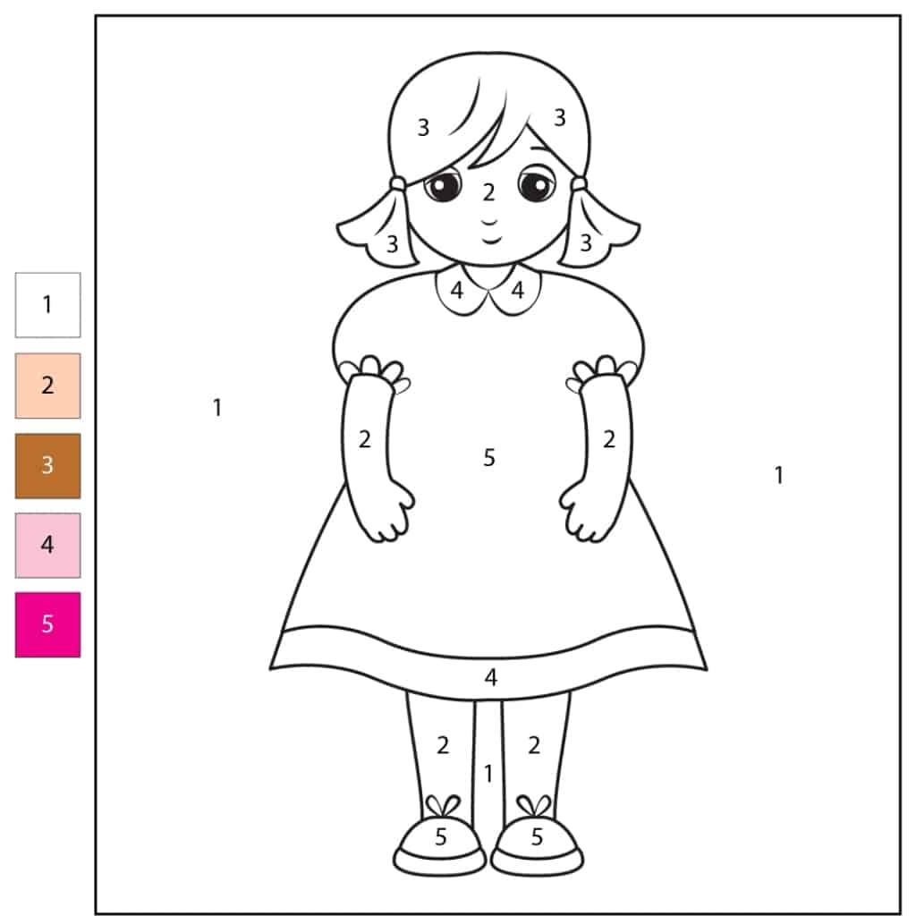 color by number girl