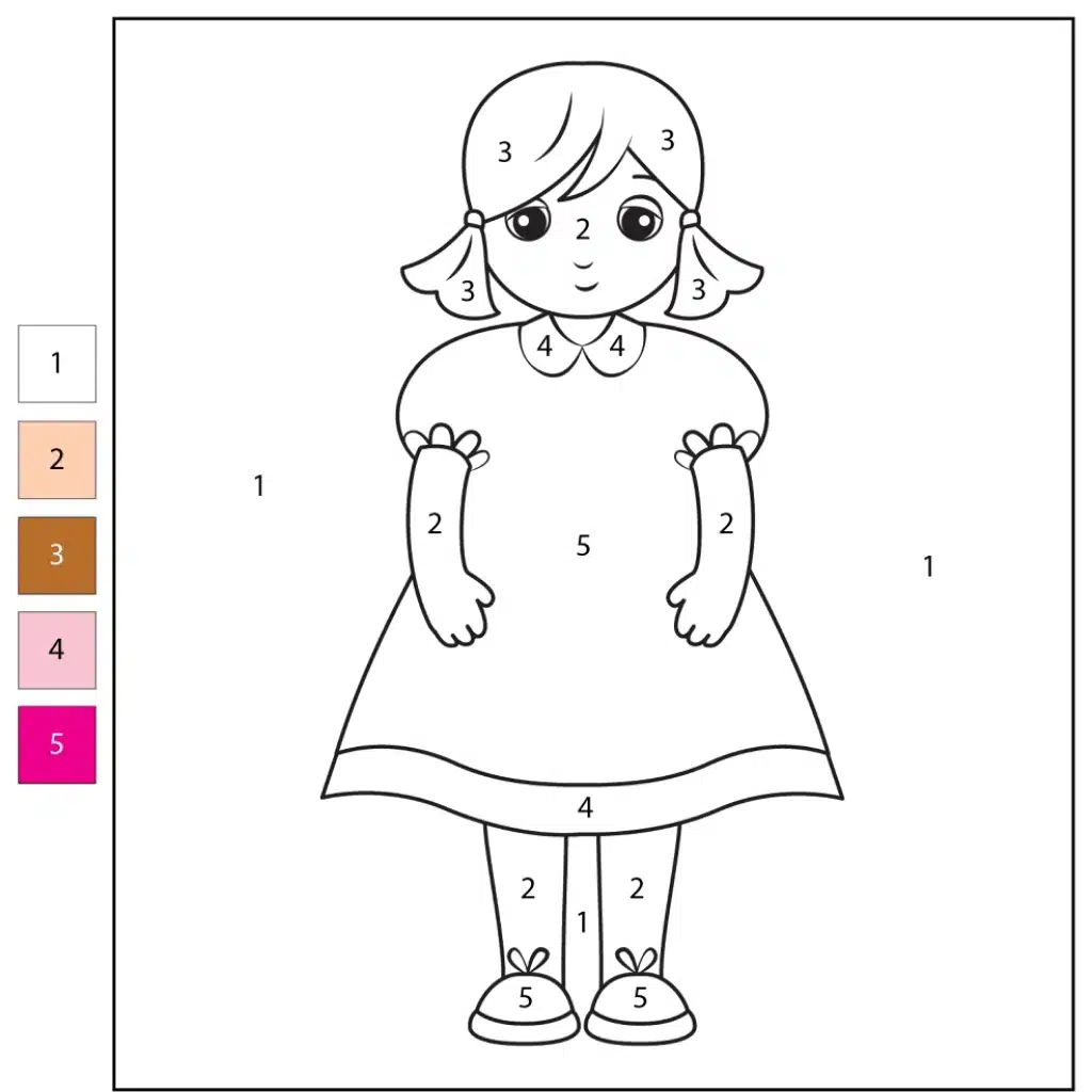 color by number girl