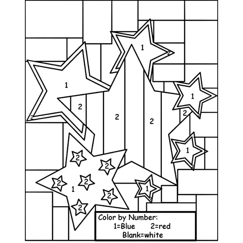 color by number star