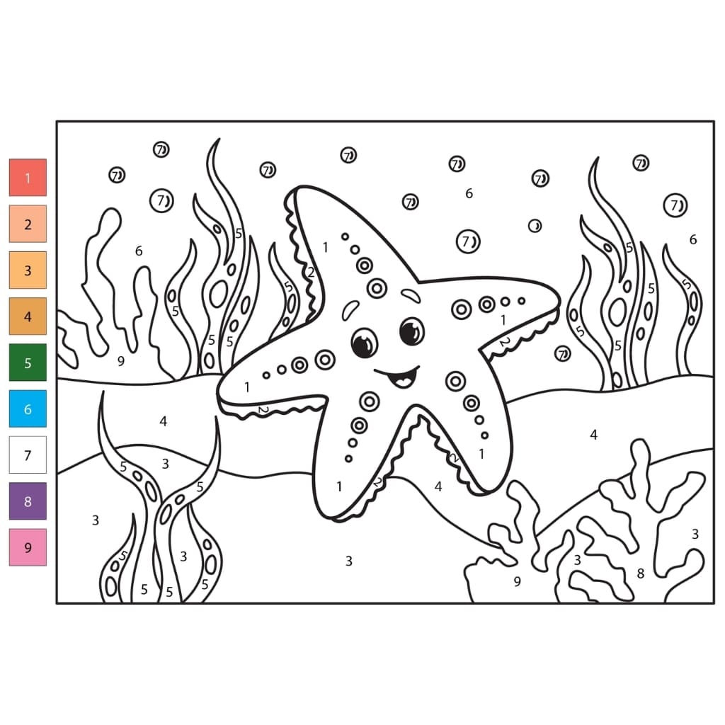 color by number starfish