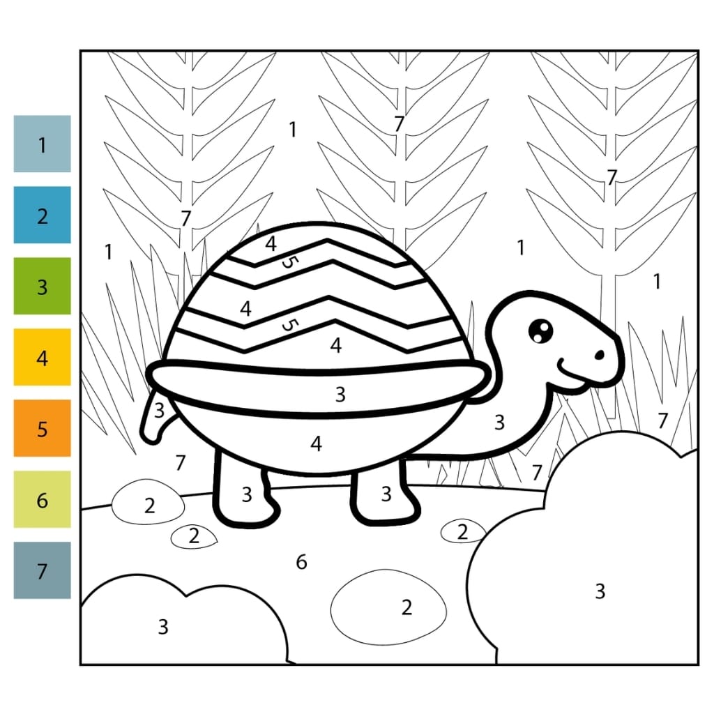 color by number turtle