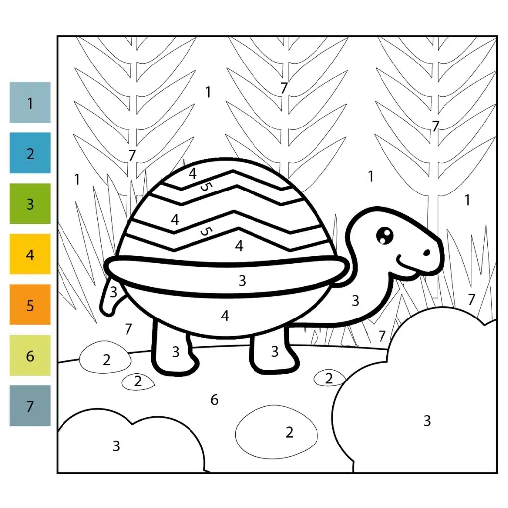 color by number turtle