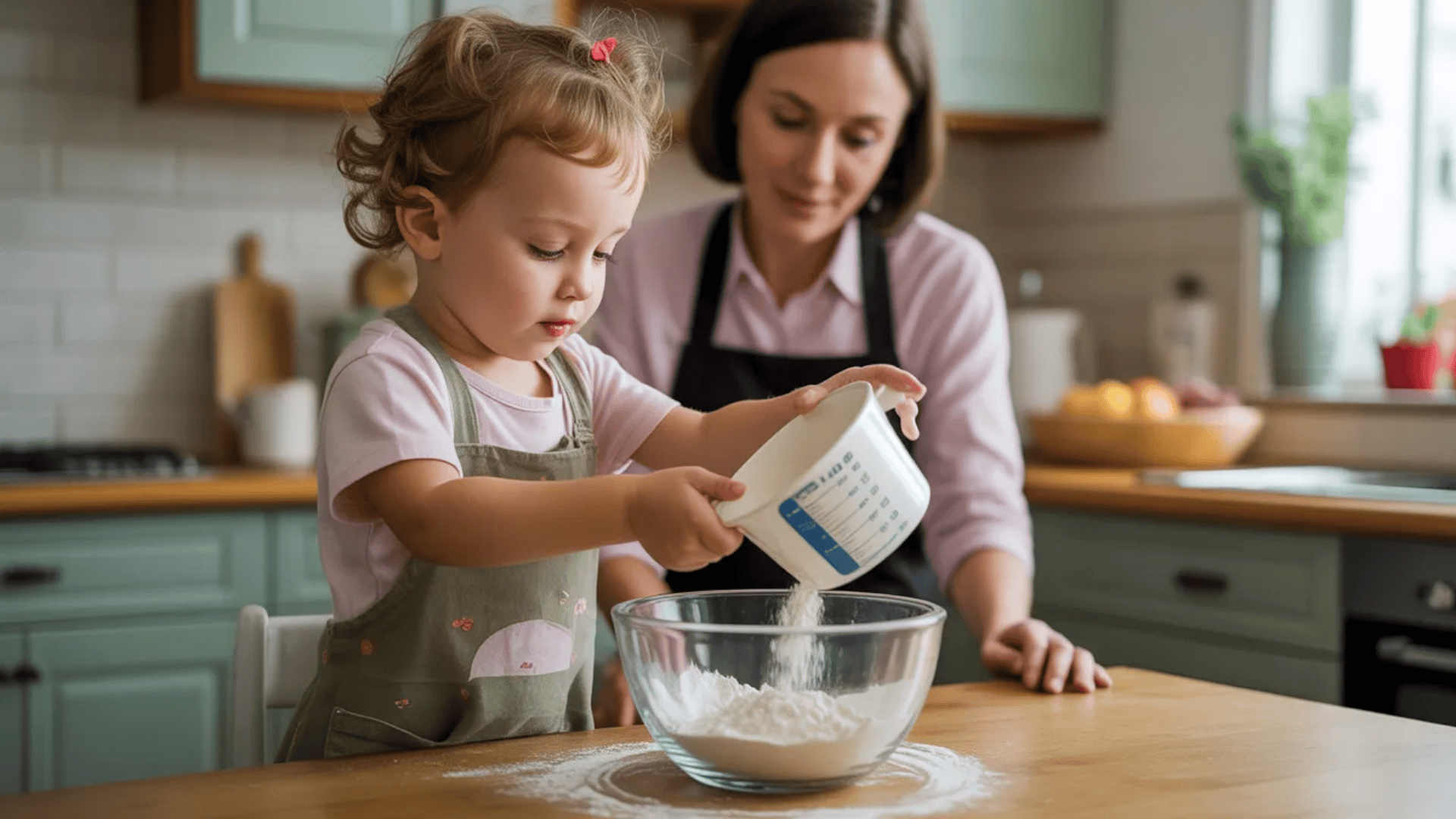 cooking or baking with measured ingredients