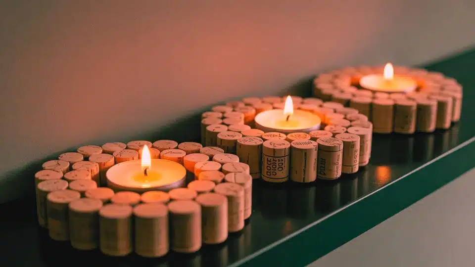 cork candle holders