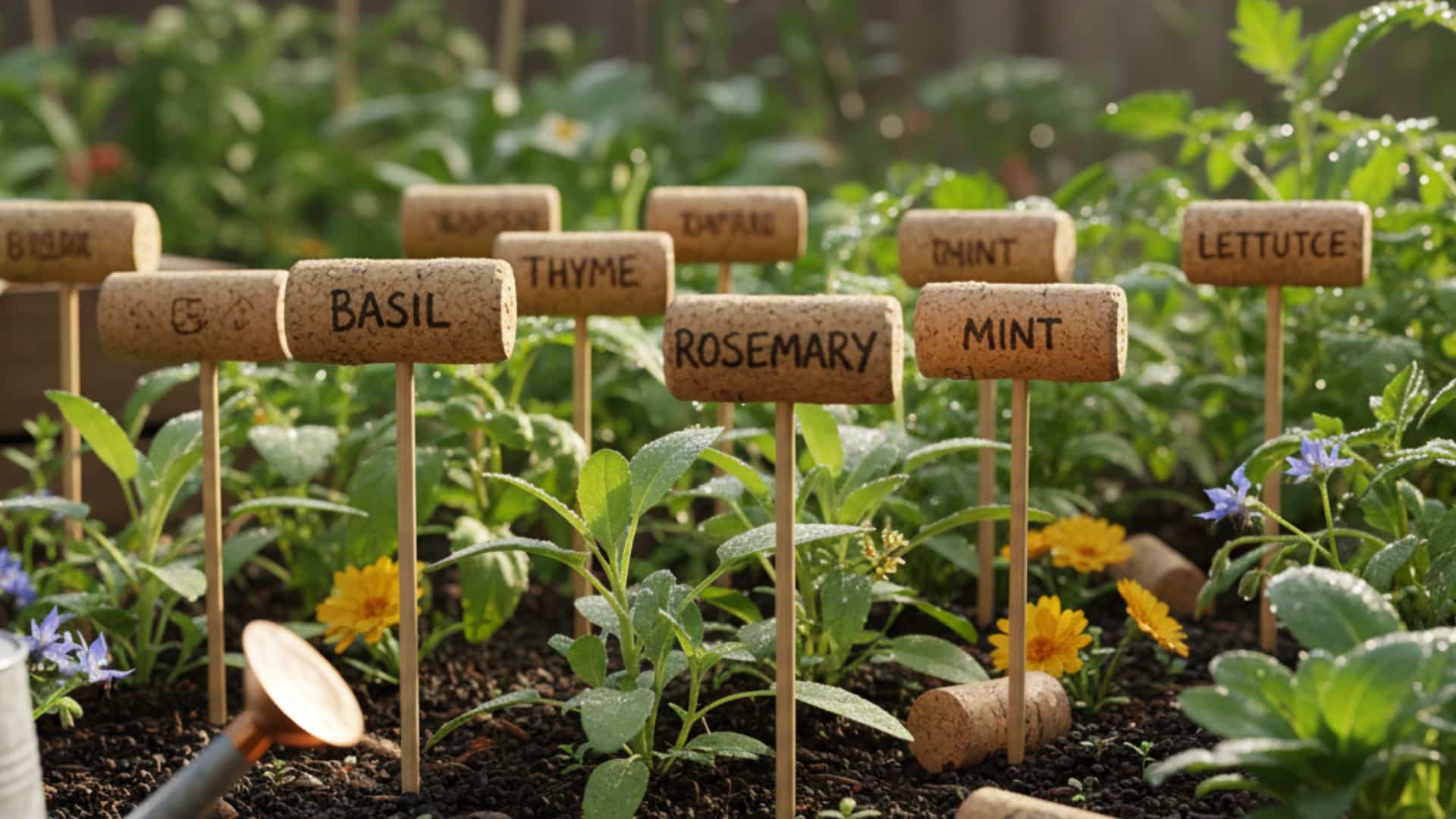 cork garden markers