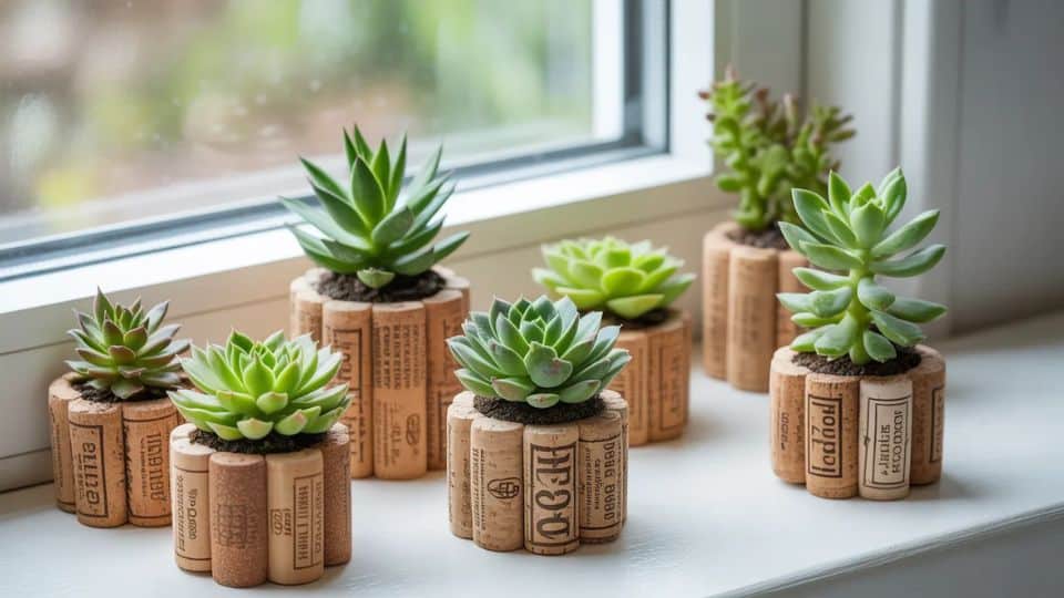 cork planters for succulents