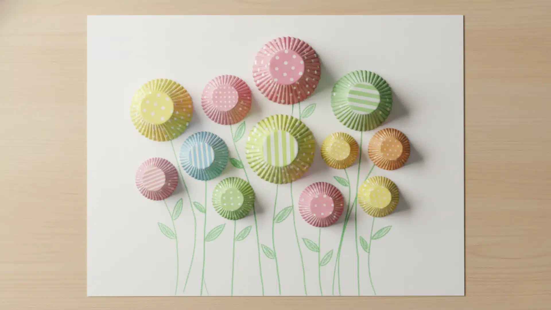 cupcake liner kids art