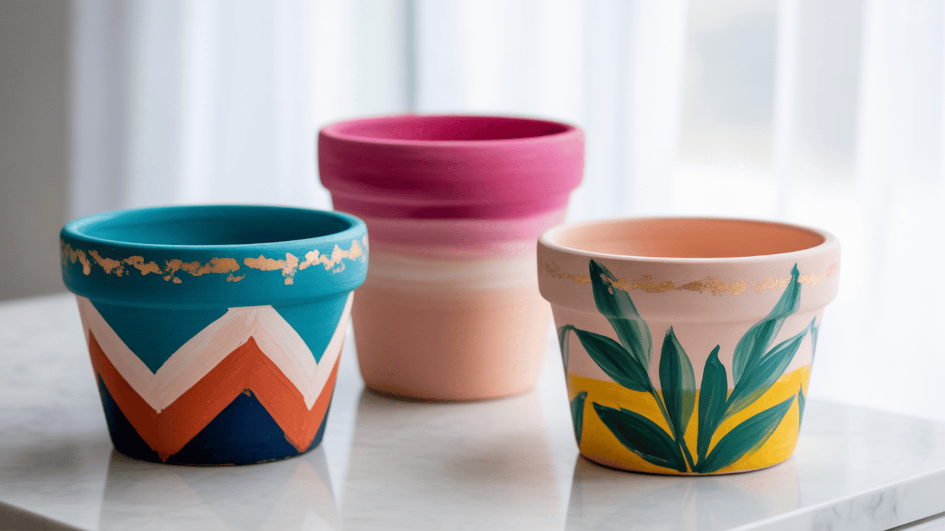 decorative painted pots