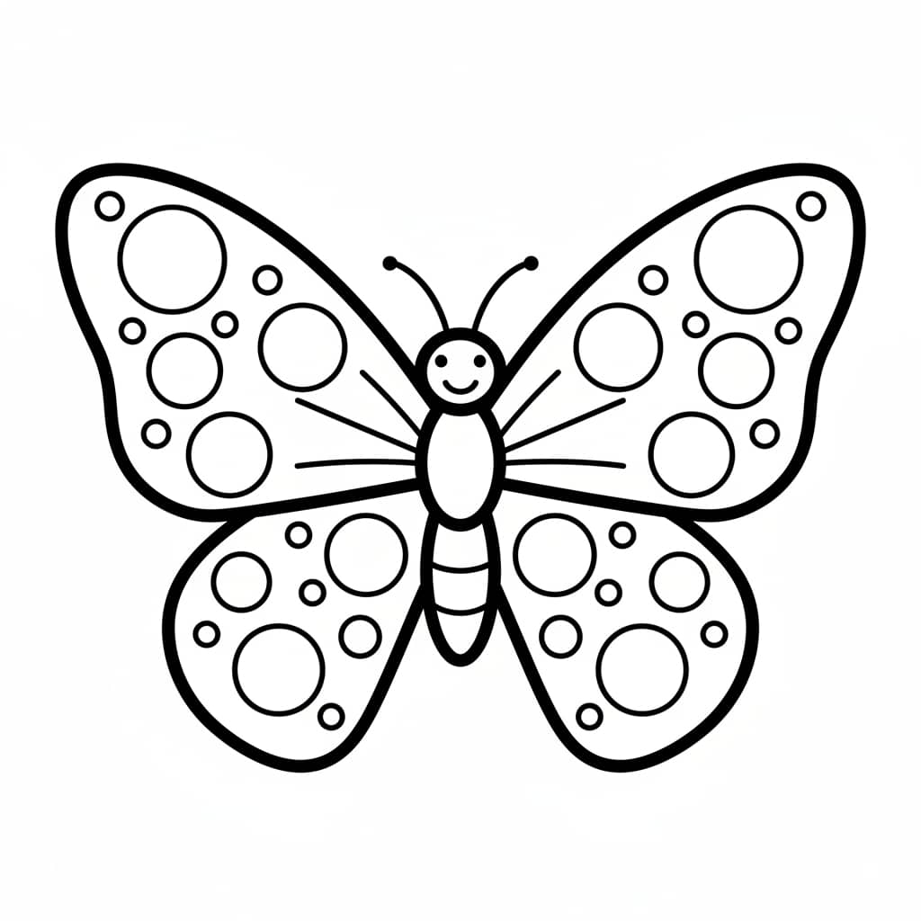 dot art butterfly