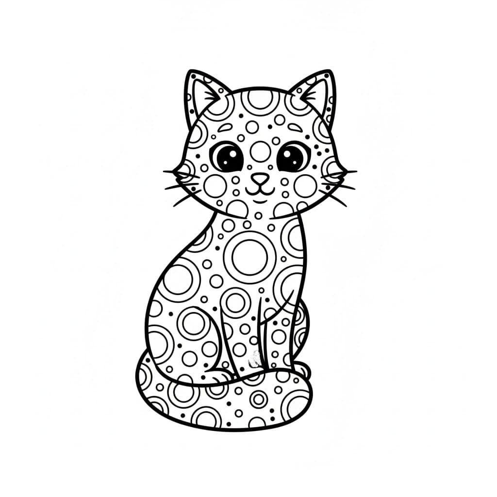dot art cat