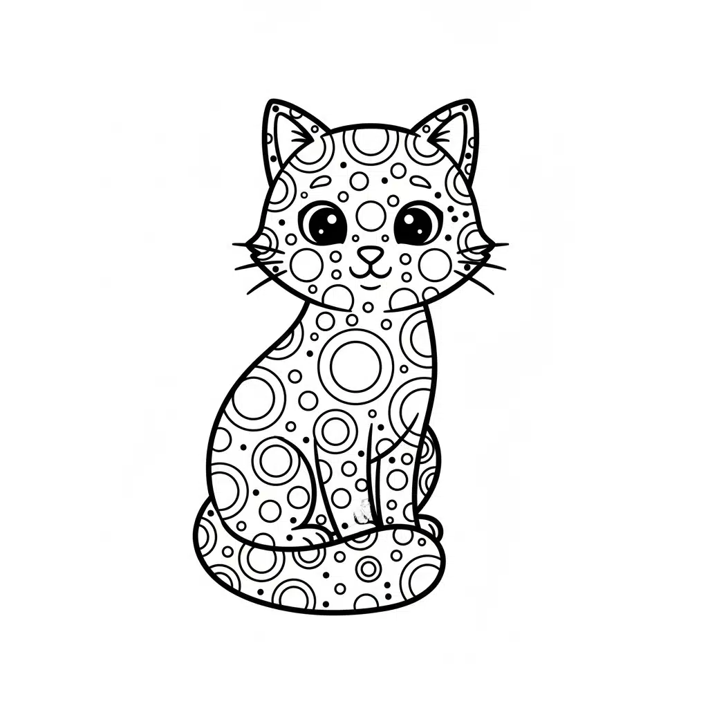 dot art cat